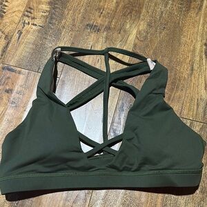 Green sports bra